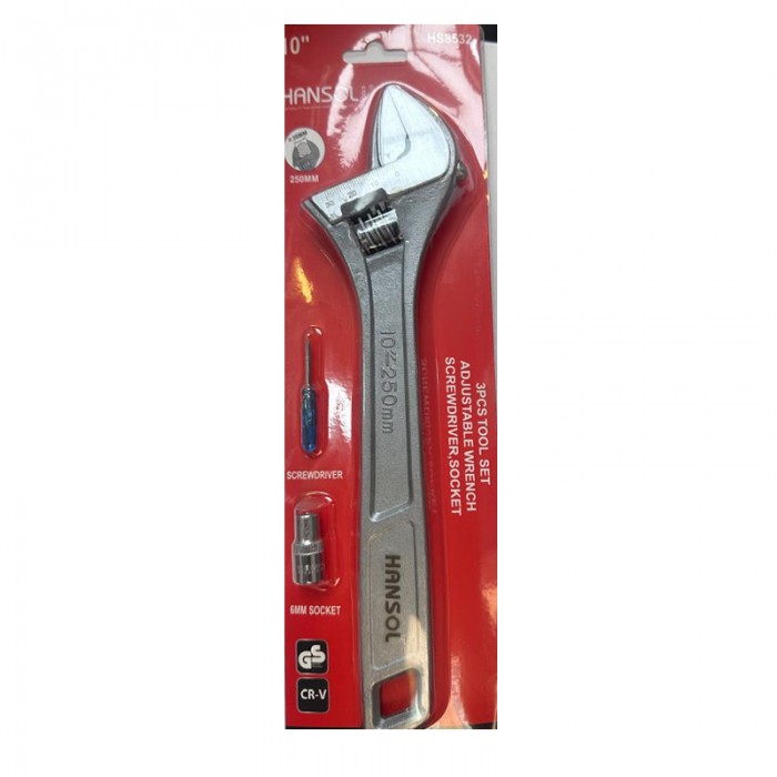 آچار فرانسه 10 اینچ هانسول مدل HS8532 آچار فرانسه 10 اینچ هانسول مدل HS8532